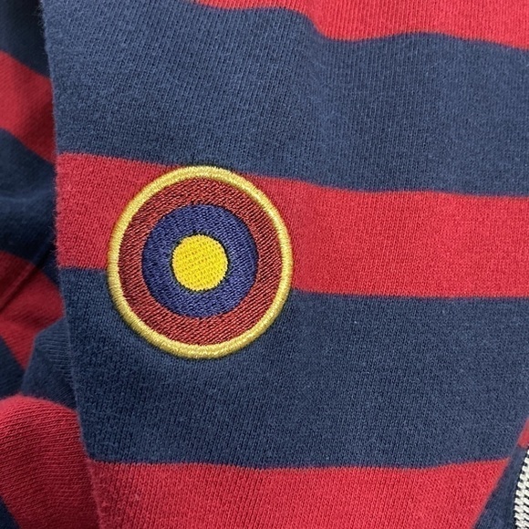 Vintage Nike Striped Sweatshirt Navy & Red Size Large Y2K - Picture 5 of 8